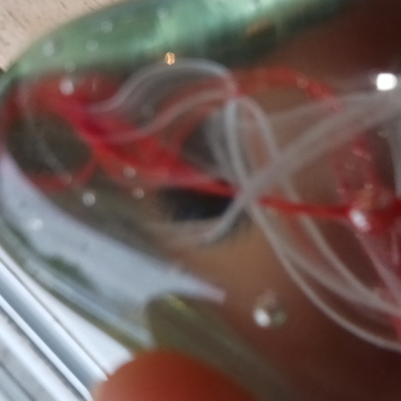 VINTAGE Blown Glass Inside of Heavy Glass DNA Swirled Paperweight - Picture 6 of 8